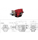 Gear pump Binotto NPH-61 TANDEM ASAE R